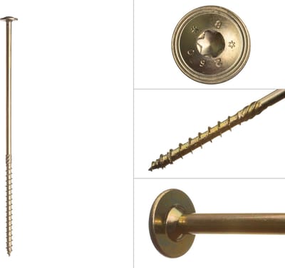 Wovar Tellerkopschroeven Geel Verzinkt 8.0 x 260 mm Torx | Doos 50 Stuks