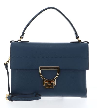 COCCINELLE Leren handtas schoudertas Arlettis Handbag Deep Blue blauw