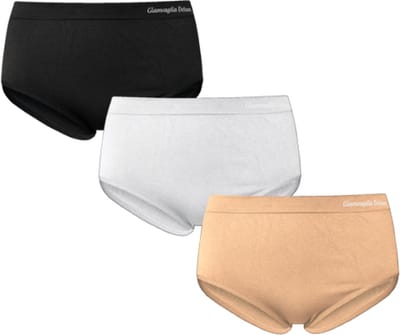 Gianvaglia - dames slip - Naadloos microfiber elastisch comfort slip - 3-pack basic kleur - S/L