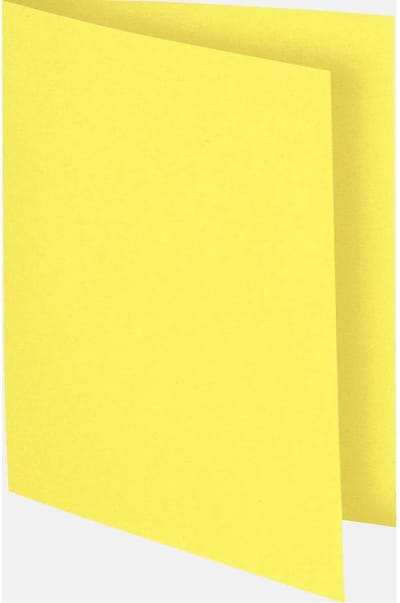 Exacompta 10x FLASH 80 - Pak van 100 inlegmappen - Kanariegeel - 150005E