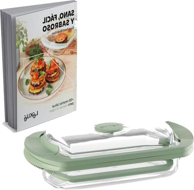 Stoomcontainer Glas - Keukenpan - Gezond Koken - Automatisch Ventiel - 750 ml - Transparant