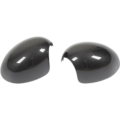 2 Stuks Achteruitkijkspiegelkappen 51162754913 Links en Rechts Koolstofvezelstijl Kappen Voor R55 R56 R57 R58 black