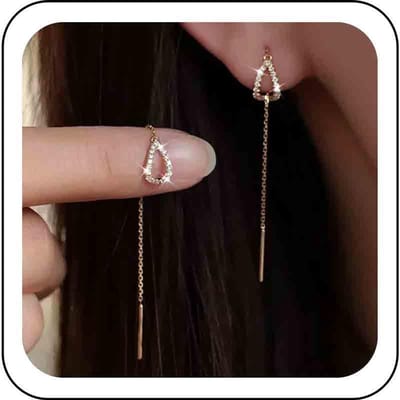 Lange Kwastjes Oorbellen Goud Bar Ketting Kristal Kwastjes Draad Sieraden Voor Vrouwen en Meisjes