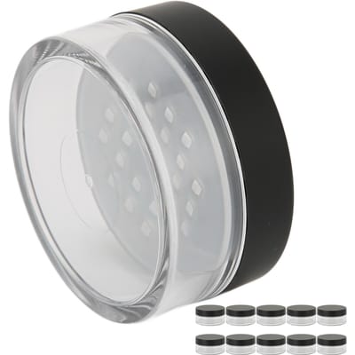 10 STUKS Losse Poederpotjes Plastic Cosmetische Sample Containers Lege Doos Rond Draagbaar gray