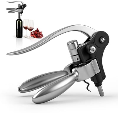 Dailygoods- Kurkentrekker Premium Set - Hefboomkurkentrekker - Flesopener - Capsulesnijder - Wijnschenker - Ergonomisch Ontwerp - Wijnopener