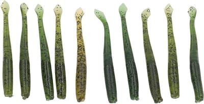 Zacht Kunstaas - Regenworm Aas - Vissen Buiten - Levendige Kleuren - 10 cm - Gemengd