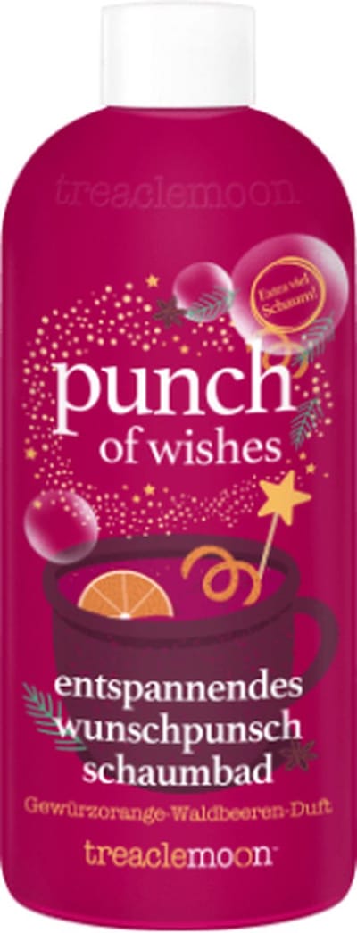Winter Badschuim Punch of Wishes - Treaclemoon | 425 ml | Ontspannende Badschuim - Kerst Winter Badschuim Limited Edition 2024