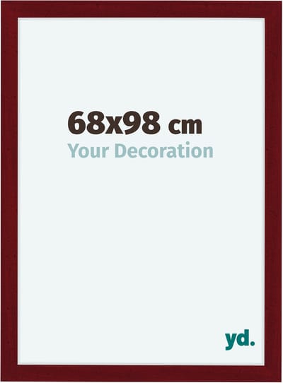Your Decoration - Fotolijst 68x98 cm - MDF - Wijnrood Geveegd - Como