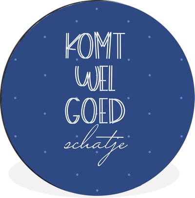 WallCircle - Wandcirkel - Muurcirkel - Beterschap - Quote - Liefde - Aluminium - Dibond - 30x30 cm - Binnen en Buiten