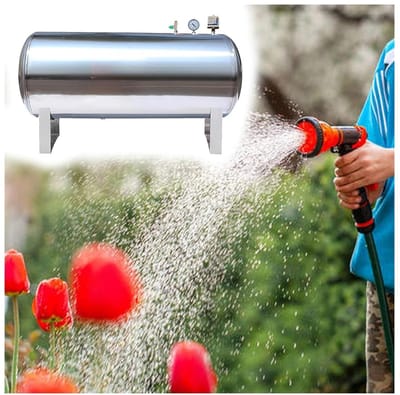 Metalen Watertank - Druktank RVS - Waterdruk Verhoging - Volautomatisch Systeem - 300 Liter - Zilver