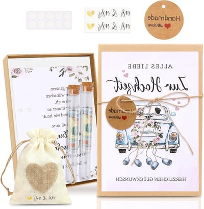Originele geldcadeau voor bruiloften, geldcadeau doos met kaart, jute zakjes voor huwelijk, perfect voor verlovingen en huwelijksjubilea