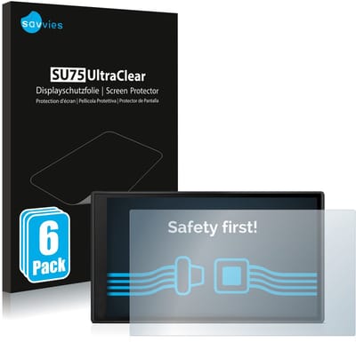 Savvies - Screenprotector voor Garmin DriveSmart 66 - Folie Beschermfolie transparant 6 Stuks