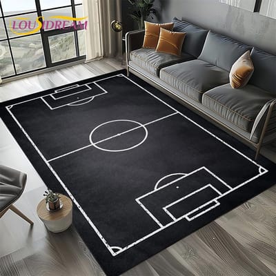 27 Stijl Voetbalveld Voetbal Sport Tapijt Vloerkleed voor Woonkamer Slaapkamer Huis Bank Decoratie, Kindergebied Vloerkleed Antislip Vloermat 80*120cm