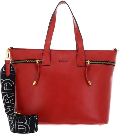 PICARD Handtas Schoudertas Soulmate City Shopper Lipstick Rood