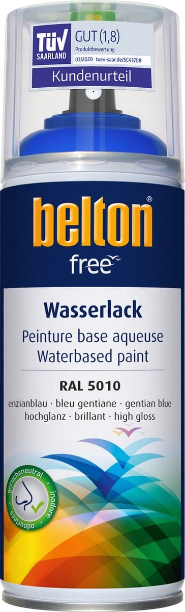 Spuitbus Belton Free Ral 5010 Enzianblau (waterbasis) 400 ml