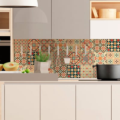 Zelfklevende tegelmuurstickers voor keuken en badkamer - 9 Azulejos Antoliano tegelstickers - 9 stickers 10x10cm