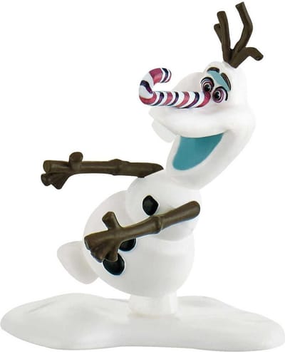 Frozen speelfiguurtje - Olaf de sneeuwpop met zuurstokneus - Bullyland - 6 cm