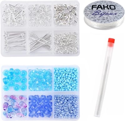 Fako Bijoux - DIY Kralen Set - Glas Kralen Set - Sieraden Maken - 846 Stuks - Blauw