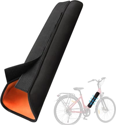 carmdering - E-bike Accuboes - Accubescherming - Fiets Accuhouder - Neopreen 5mm, waterdicht, UV-bestendig, reflecterend, klittenband - Voor framemaat 28-34cm - Beschermt tegen kou & vuil