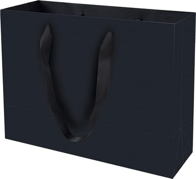 Papieren zakken met linthandgrepen - Zwarte geschenkzakken - 30 verpakkingen - 33x127x254cm - Retailtassen - Feestzakjes - Merchandise tassen - Zakelijke tassen - Trouwtassen