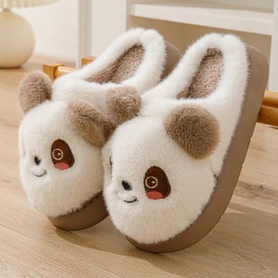 Pantoufles pour femmes Pantoufles animales mignonnes Panda Fille Ours polaire Maison Chaussures chaudes Pantoufles en coton d'hiver en peluche pour femmes 38-39