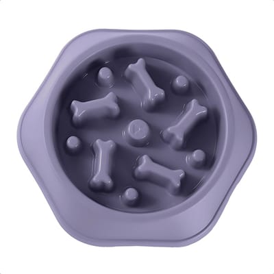 JAXY – Anti Schrokbak Hond – Slowfeeder Hond en Kat – Voerbak – Anti-Slip Schrokbak – Voerpuzzel – Anti Schrok Hondenvoerbak – Slow Feeder Honden Voerbak – Lavendel