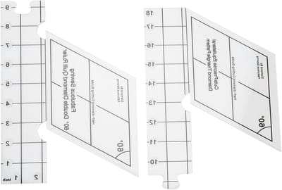 Quilting Liniaal Set - Patroon Maken - Stof Snijden - Dubbele Strip Ontwerp - 45 cm - Transparant