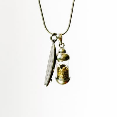 Laguna Treasures Jewellery - Ketting Beach Pendant Shortboard - Zilver - Verguld - Snake ketting - Halsketting - Sieraden - Surf - Herinnering