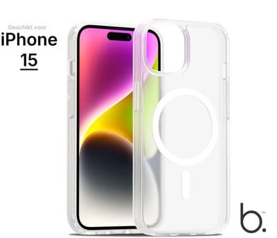 Brosendaal Hoesje - Geschikt voor Apple iPhone 15 – Transparant – MagSafe-compatibel Telefoonhoesje – Ultradun en maximale Valbescherming