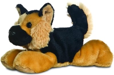 Aurora Pluche herdershond knuffel - 20 cm - Honden knuffels - Knuffeldieren honden speelgoed