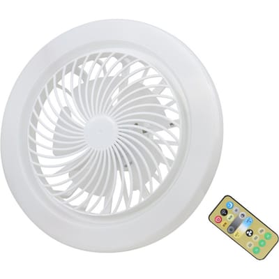 E27 petit ventilateur lumière ventilateur de plafond silencieux avec lumière LED température de couleur réglable ventilateur réglable 3 Light Colors blanc