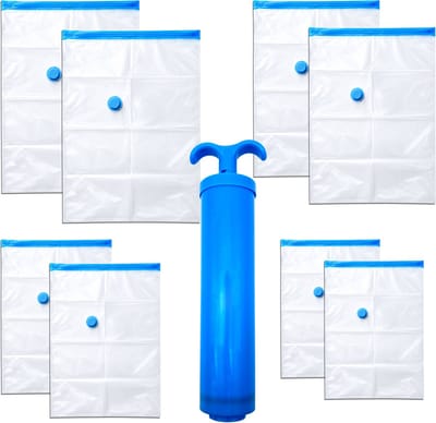 Purepeak 9-in-1 Vaccuumkledingzakken Set - Vaccumeerzakken met Vaccuumpomp