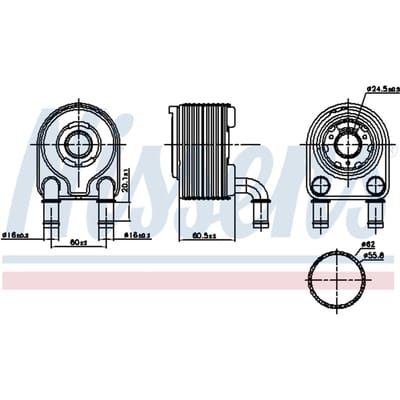 Olie radiator, motorolie NISSENS 91249