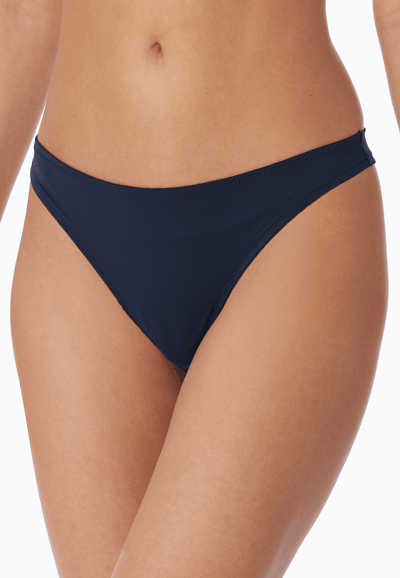 Schiesser String microvezel - Invisible Lace Dames Onderbroek - nachtblauw