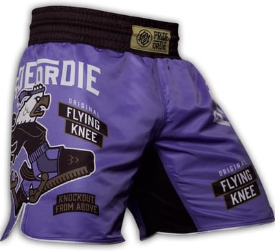Pride or Die Flying Knee Fightshorts Paars Vechtsportbroek - XXXL - Jeans Maat 40