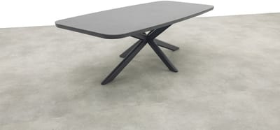 Soreno Deens ovale tuintafel 240x110 cm. - Licht grijs OP=OP