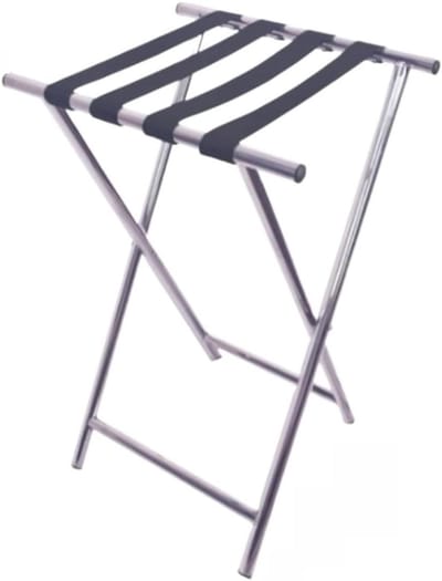 Kofferstandaard - Bagagerek Inklapbaar - Koffers Opbergen - Roestvrijstaal - 45x51x81cm - Blauw Zilver