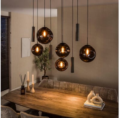 Hanglamp Stellar pendel 5+4L - Sienna bruin