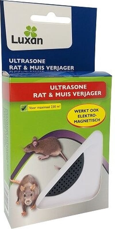 Luxan Ultrasone Muizen en Ratten Verjager 230m² - werkt tegen muizen en ratten - muizen verjagen - ratten verjagen - ultrasone ongedierteverjager