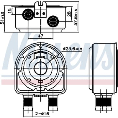 Olie radiator, motorolie NISSENS 91295