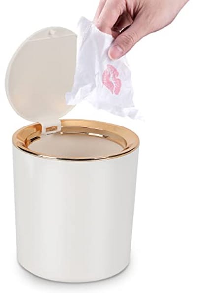 Mini Vuilnisemmer met Deksel voor Tafel en Bureau - Compacte Prullenbak voor Kantoor en Thuis