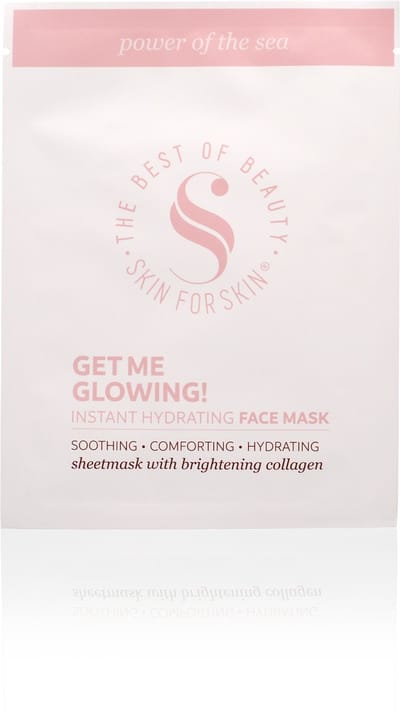 Skin for Skin - Sheetmasker - Get me glowing - gezichtsmasker - hydraterend - zuiverend - exfoliërend -