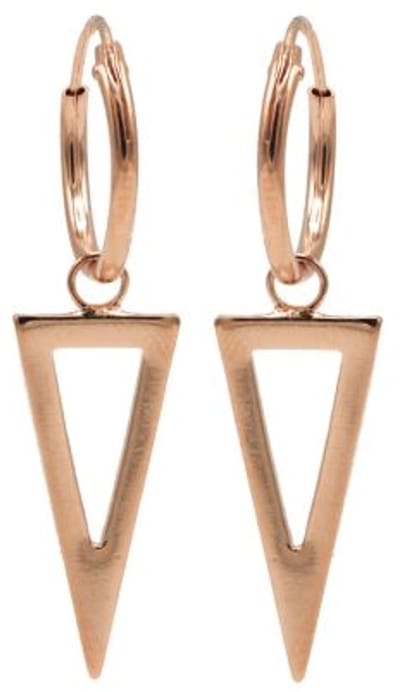 Karma Symbols oorbel M1426 Open Long Triangle Rosé