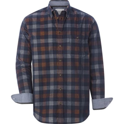 Babista herren Corduroy Overhemd - 37/38 - bruin - Plus Size
