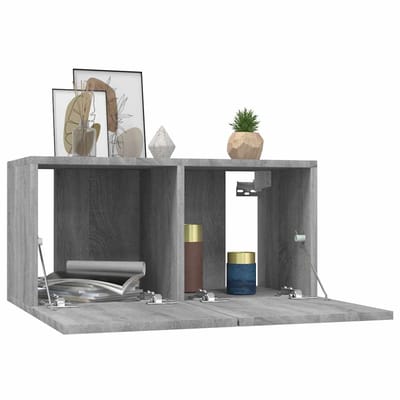 vidaXL - Tv-hangmeubel - 60x30x30 - cm - bewerkt - hout - grijs - sonoma - eikenkleur