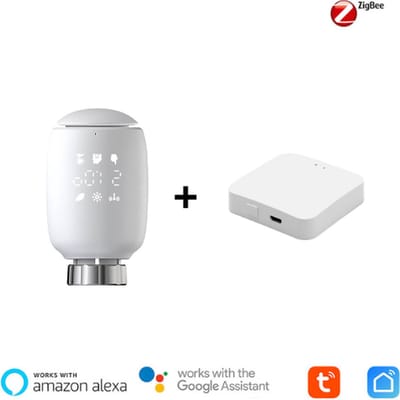 AQIOS Slimme Radiatorknop starterskit (1 radiatorknop + 1 gateway)