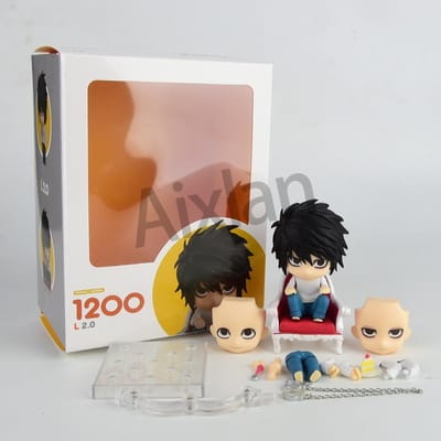 Aixlan#1160#1200 DEATH NOTE Figuur Yagami Light Schattige Editie 10CM L·Lawliet PVC Actiemodel Anime Speelgoedcadeau Verzamelfiguur