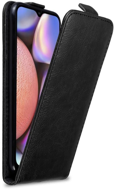 Cadorabo Hoesje geschikt voor Samsung Galaxy A10s / M01s in ZWARTE NACHT - Beschermhoes in flip design Case Cover met magnetische sluiting