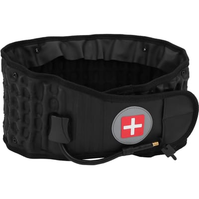 Opblaasbare Spinale Lucht Tractie Riem Rugondersteuning Massager Lendenpijn Verlichting Taille Riem black