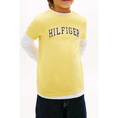 Tommy Hilfiger Boys Hilfiger Varsity T-shirt Yellow Dahlia Taglia: 3 | T-shirt Outlet | kids | Giallo